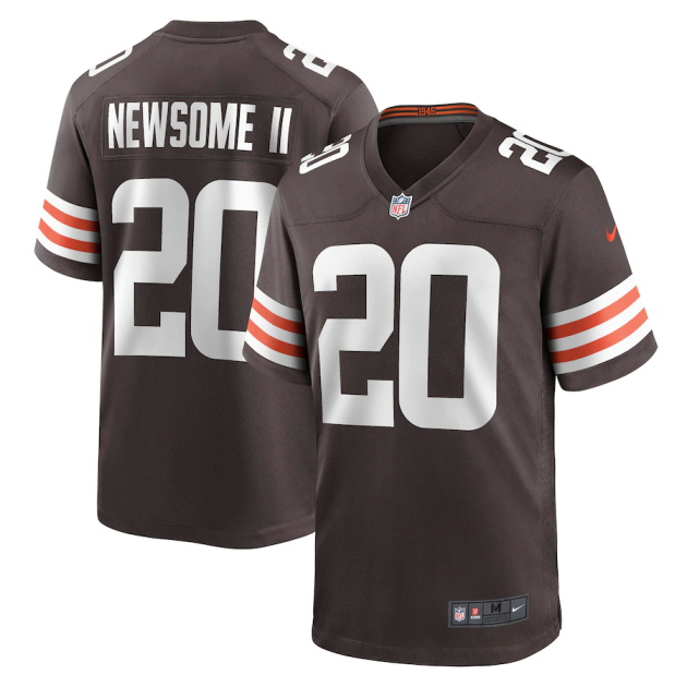 mens nike greg newsome ii brown cleveland browns game jersey